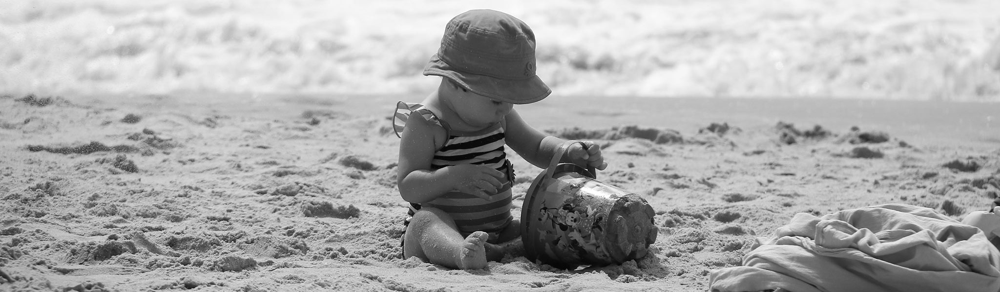 playing in the sand