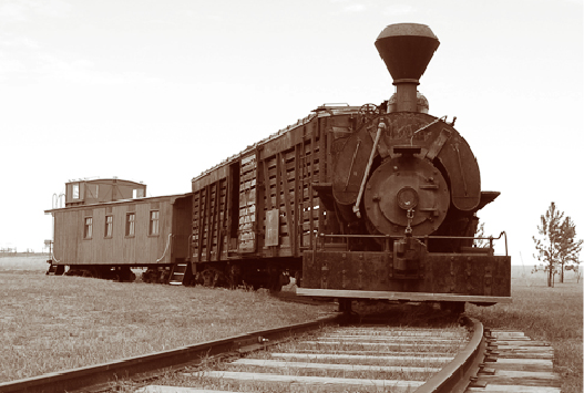 Train at the 1880's Town, South Dakota photo