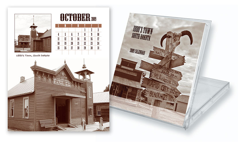 1880's Town desktop flip calendar