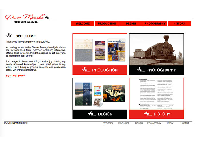 link to Web Design and Development I website